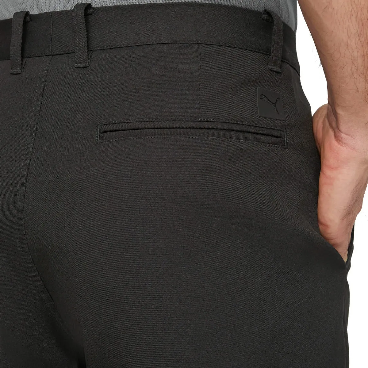 Puma Dealer 8" Shorts - Black Four Way Stretch Fabric plain shorts