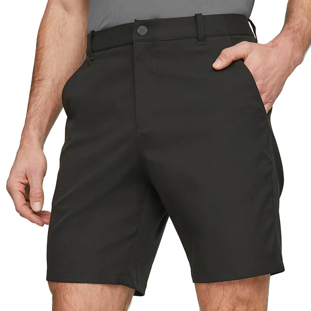 Low Maintenance Fabric Stretch Comfort Puma Dealer 8" Shorts - Black