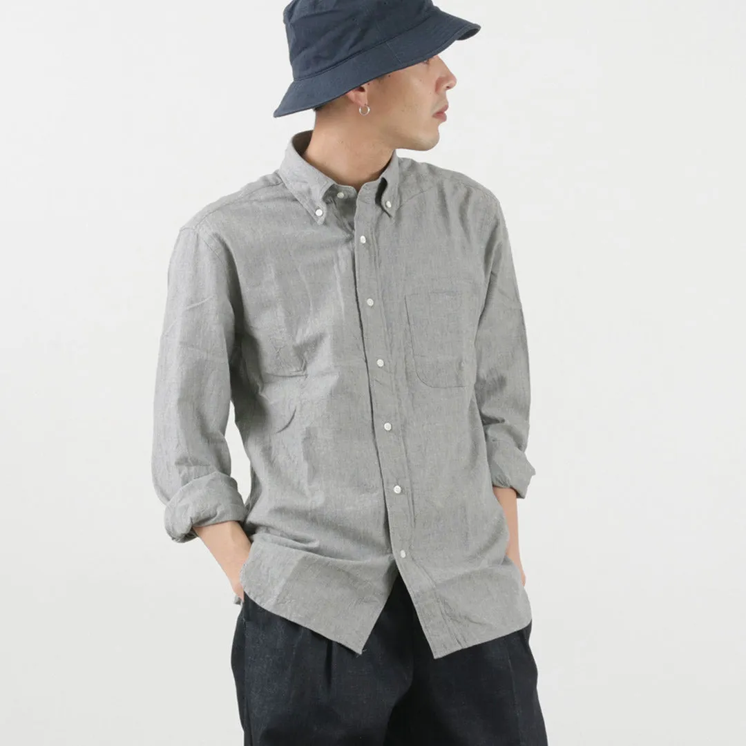 Classic Design Stylish Detail ROCOCO / Selvage Chambray Button Down Shirt