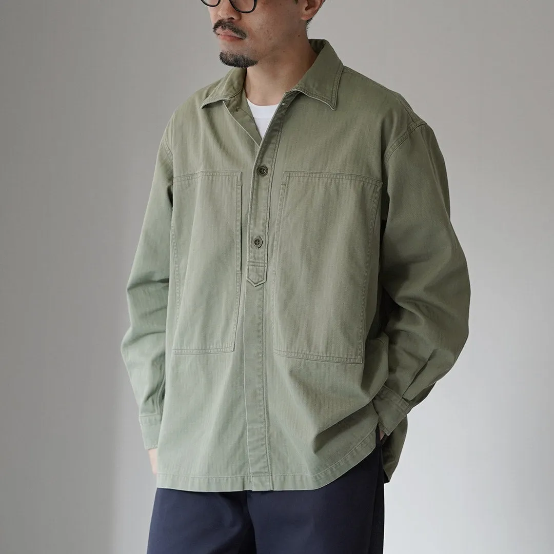 Fashion staples FUJITO / Herringbone Twill Army Shirt