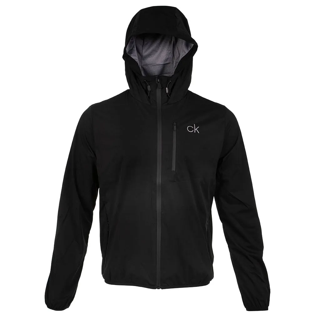 Non Bulky Insulation Tech Seamless Shoulder Construction Calvin Klein Ultron Hooded Thermal Jacket - Black
