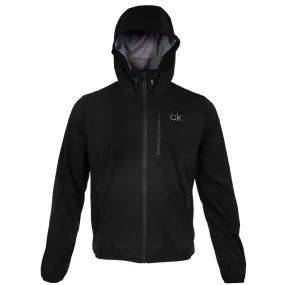 Non Bulky Insulation Tech Seamless Shoulder Construction Calvin Klein Ultron Hooded Thermal Jacket - Black