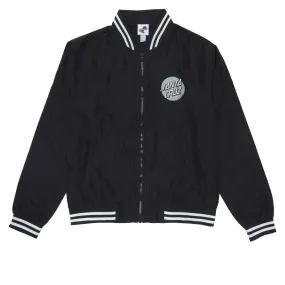 Santa Cruz Bond Bomber Jacket - Black/White Stripe Rib Clean Minimal Look