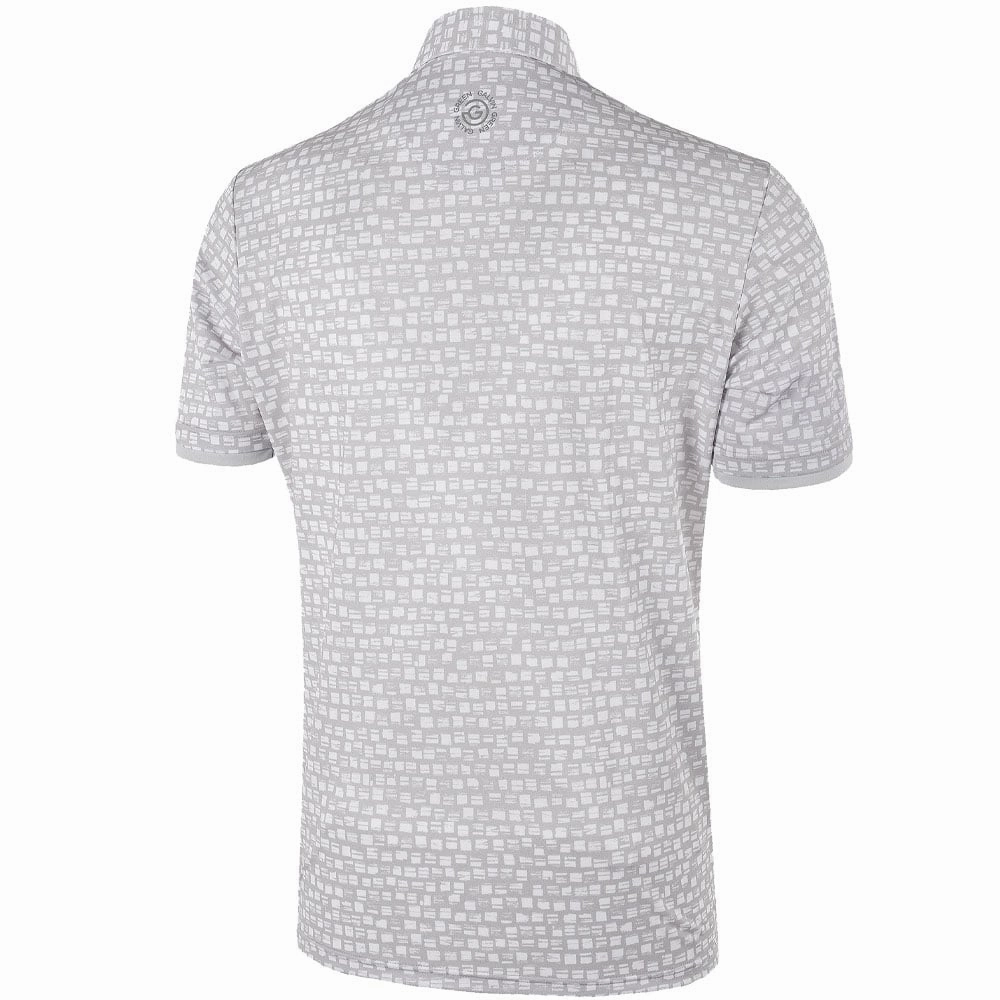 Galvin Green Mack Ventil8  Polo Shirt - White/Cool Grey anti static coating