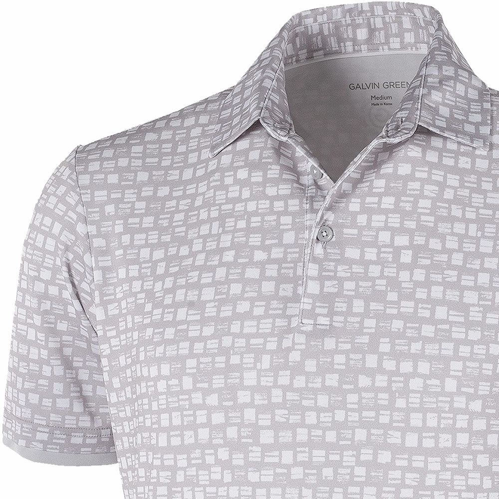 Chic Style Trend Layering Comfort Galvin Green Mack Ventil8  Polo Shirt - White/Cool Grey
