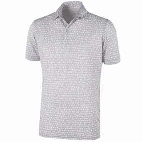 Breathable mesh lining Galvin Green Mack Ventil8  Polo Shirt - White/Cool Grey