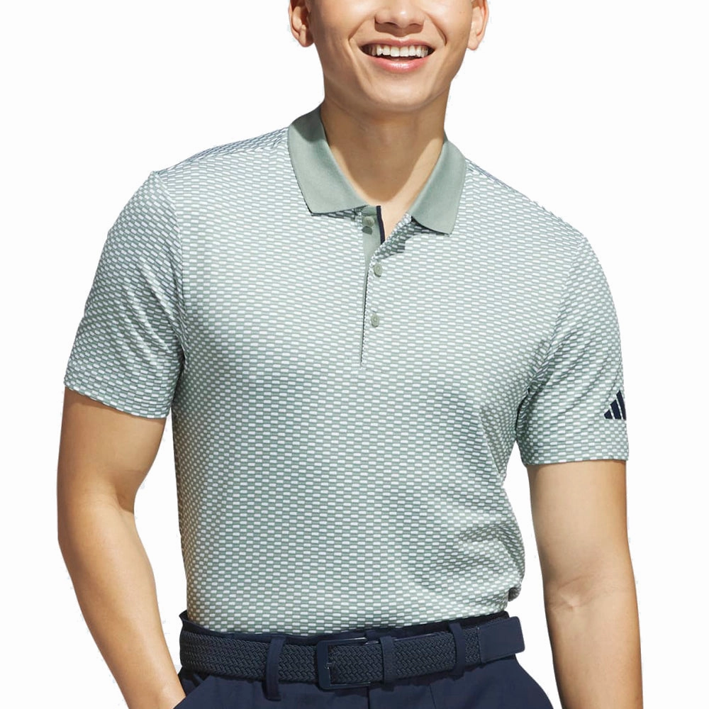 adidas Beyond The Course Textured Polo Shirt - Silver Green Casual and cool