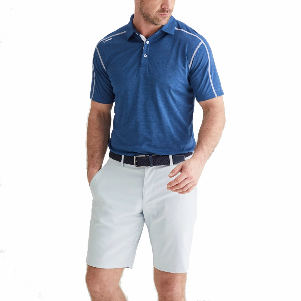Vibrant Colors Ping Fynn Polo Shirt - Navy Marl
