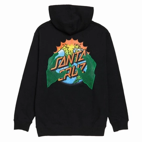 Santa Cruz Kendall End Of The Dot Zip Up Hoodie - Black Beachwear Holiday Edition