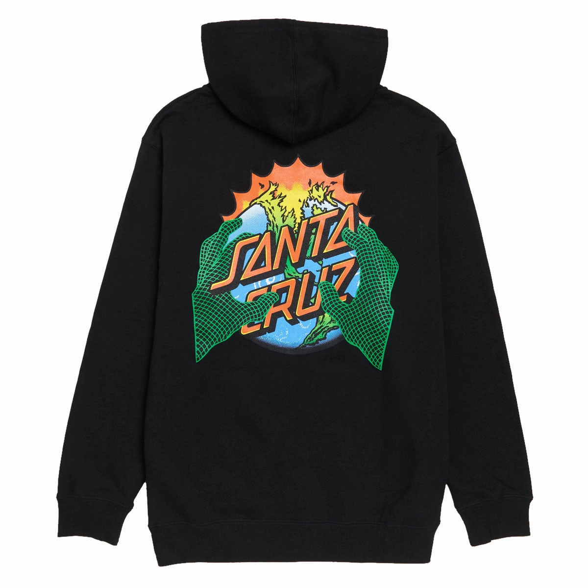 Santa Cruz Kendall End Of The Dot Zip Up Hoodie - Black Mesh Lined Hood