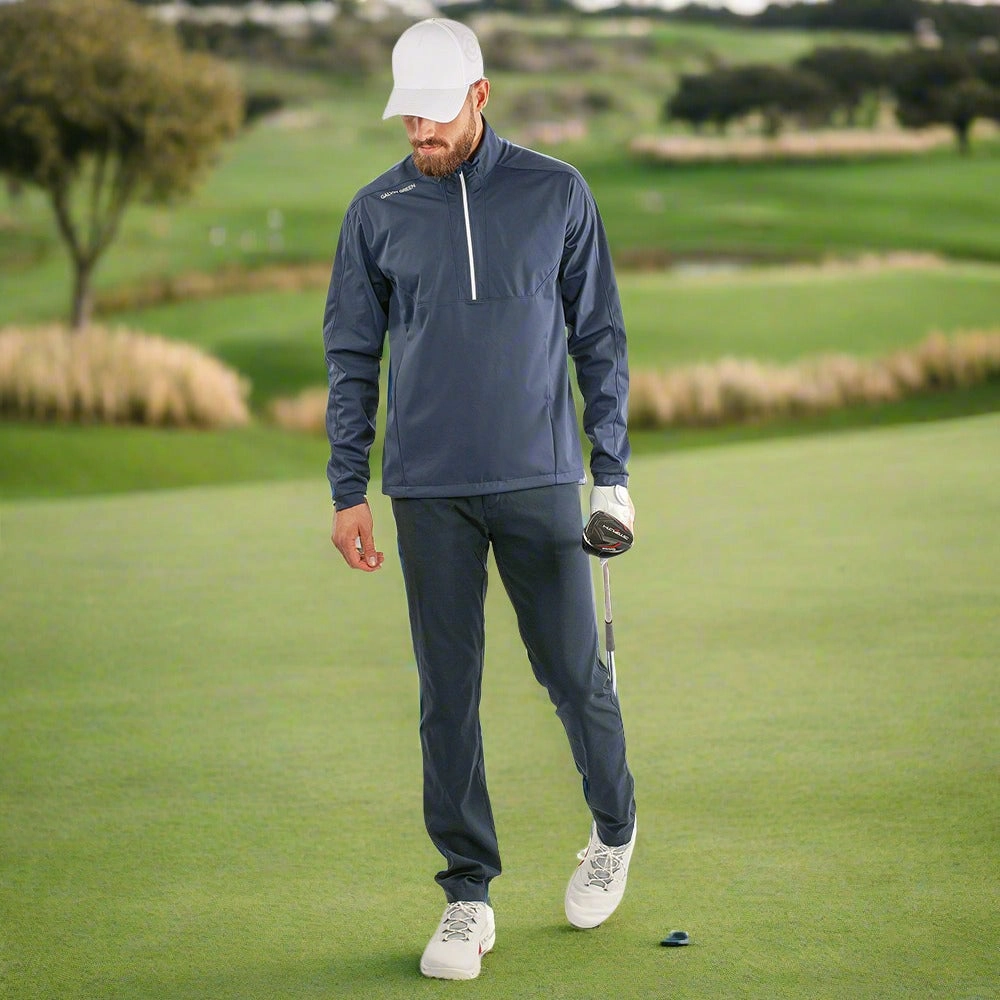Galvin Green Lawrence Windstopper 1/4 Zip Pullover - Navy/White Lounge Comfort