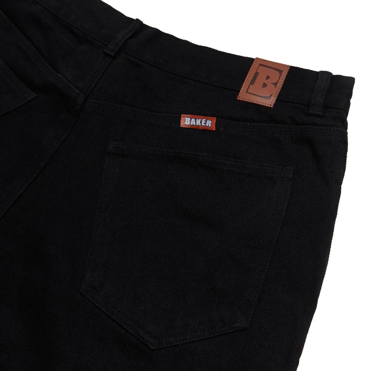 Soft Brush Lining Baker Warner Denim Jeans - Black