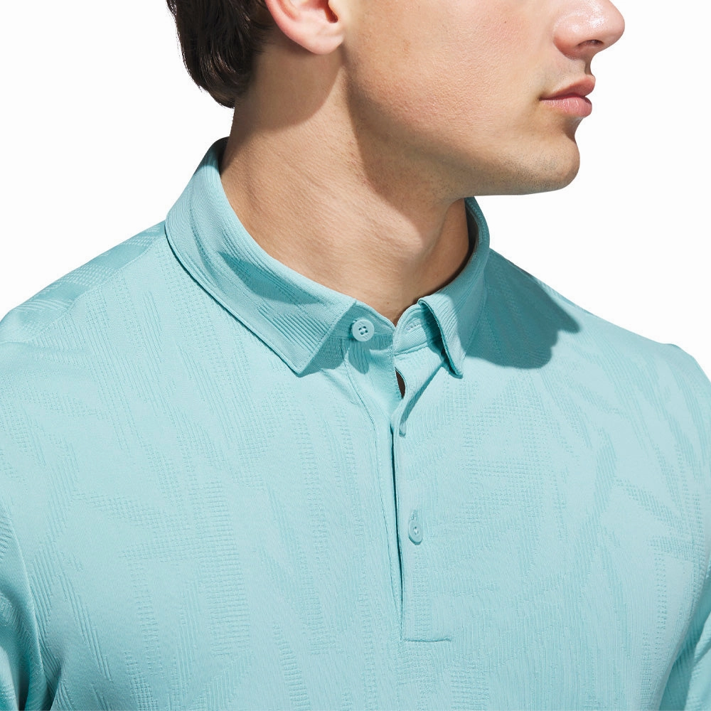 Wicking Interlock Knit Seasonal top adidas Go-to Textured Polo Shirt - Mint Ton