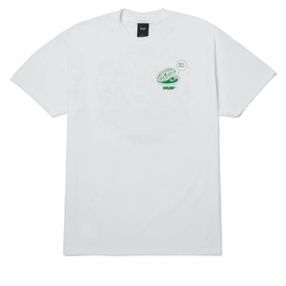 HUF What A Jungle T-Shirt - White TaglessDesign Relaxed Vibe