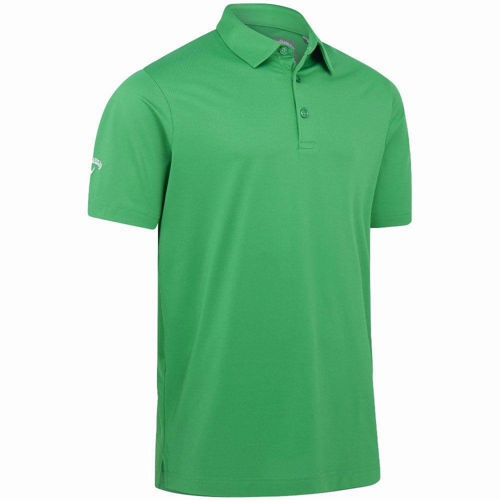 City Fashion Look Easy Style Wear Callaway Swing Tech Solid Print Polo Shirt - Green