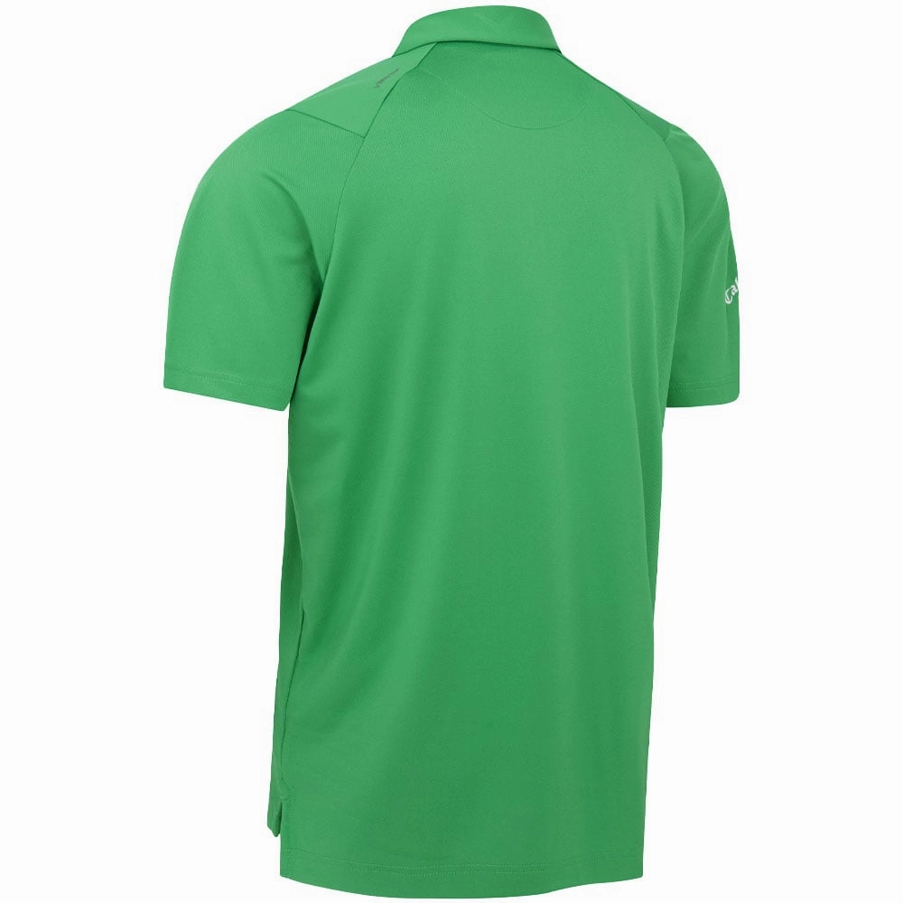 Callaway Swing Tech Solid Print Polo Shirt - Green HighThreadCount