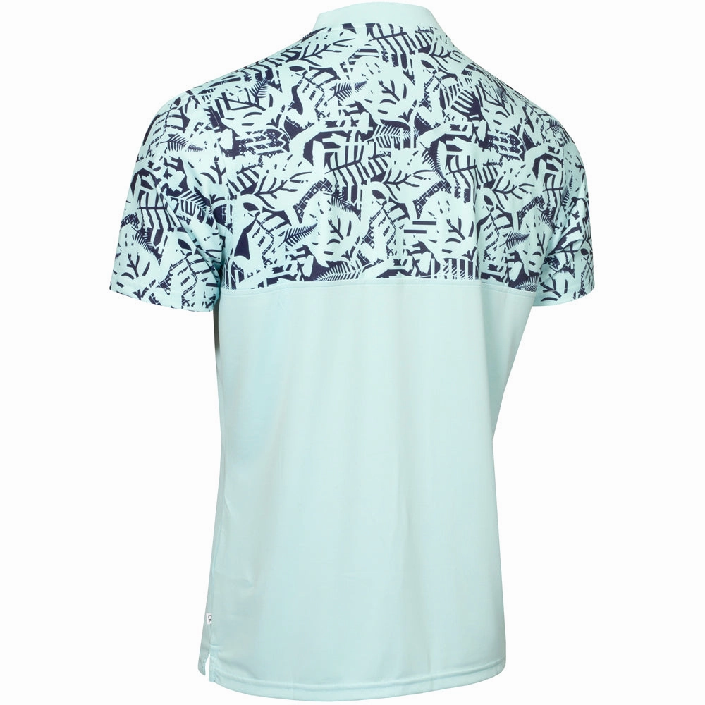 Calvin Klein Brookhill Blade Collar Polo Shirt - Aqua SeamlessSidePanels