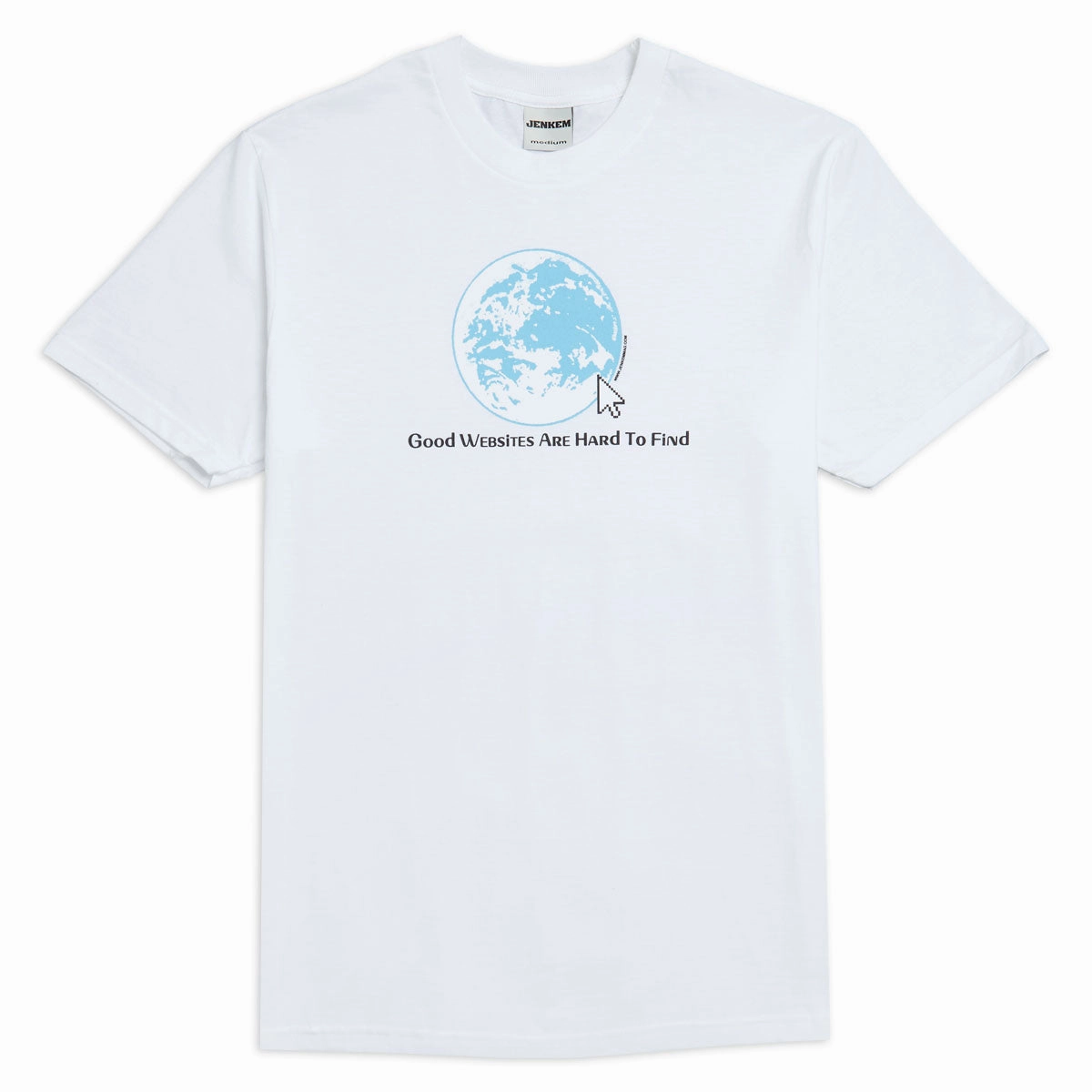 Travel Trend Textured Surface Jenkem Websites T-Shirt - White