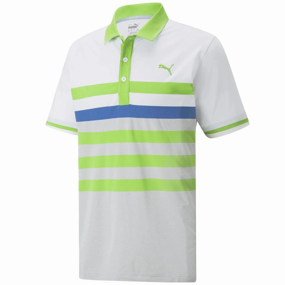 Modern Design Geometric precision Puma MATTR One Way Polo Shirt - Bright White/Greenery
