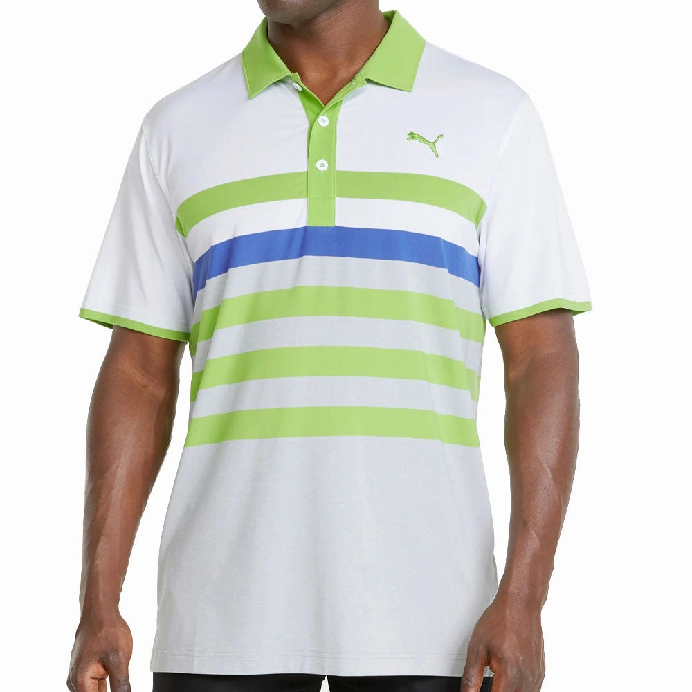 Modern innovation Puma MATTR One Way Polo Shirt - Bright White/Greenery