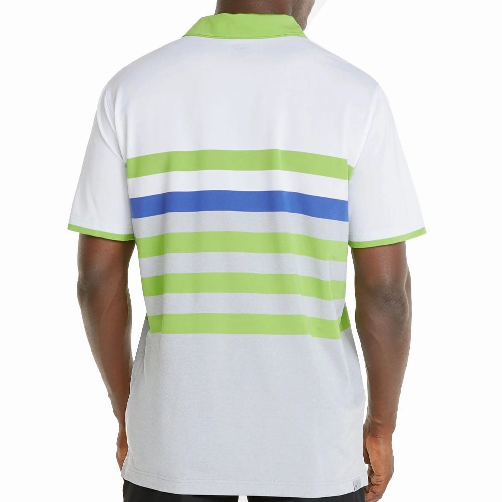 Puma MATTR One Way Polo Shirt - Bright White/Greenery easy to pair Classic Wearable