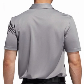 Casual All-Day Layering Comfort Wear adidas 3-Stripe Golf Polo Shirt - Grey Three/Black