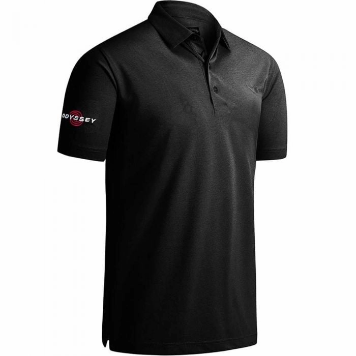 Callaway Odyssey Birdseye Polo Shirt - Black Heather QuickDry