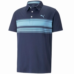 Quick Wear Puma MATTR Grind Polo Shirt - Navy Blazer/Day Dream
