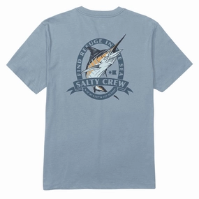 UV resistant Salty Crew Bill Club T-Shirt - Blue Fog