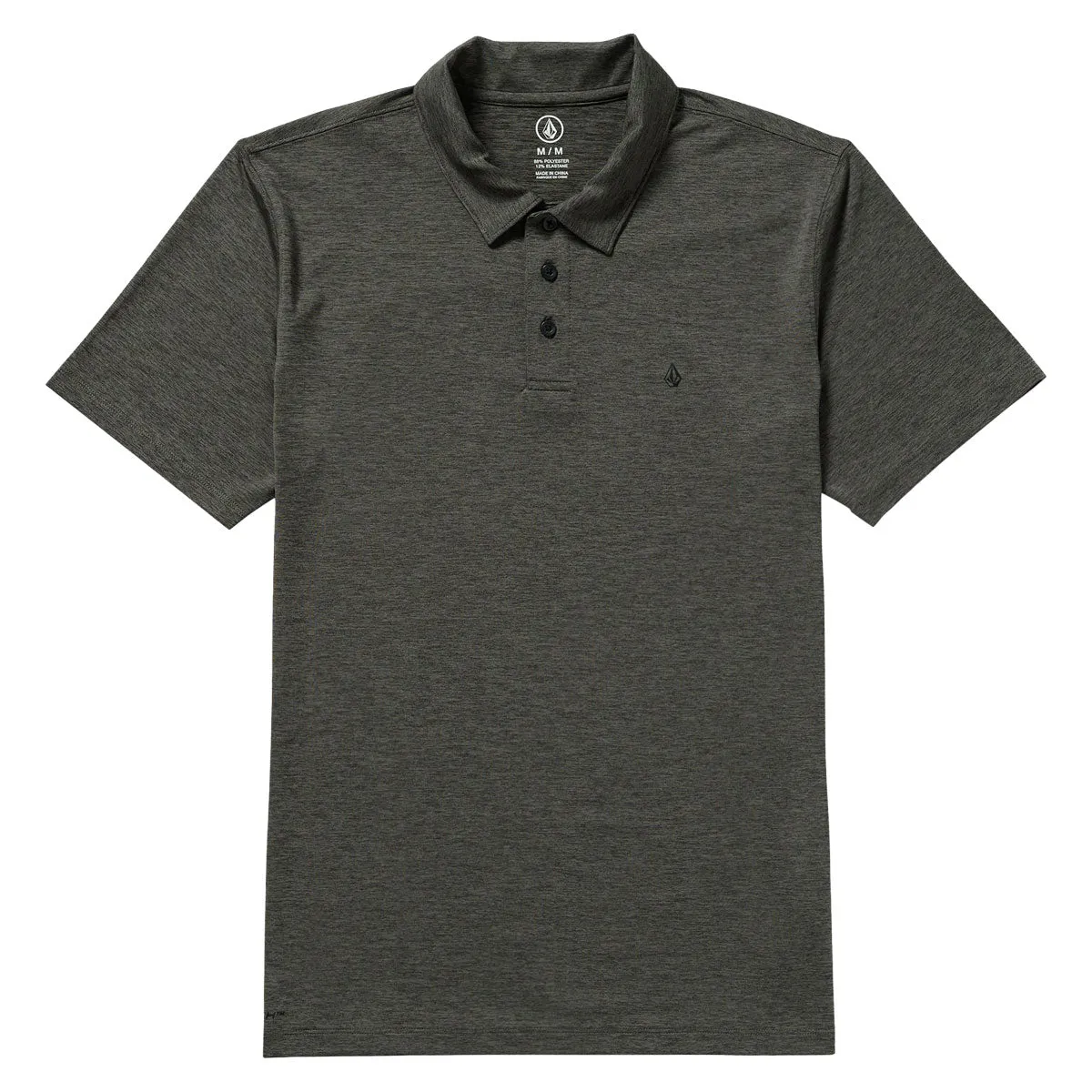 Volcom Hazard Pro Polo Shirt - Pewter Multi Functional Pockets
