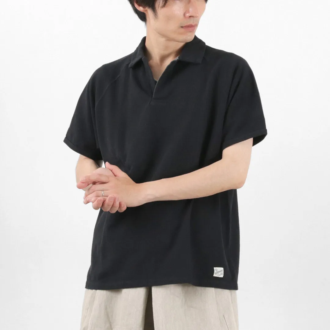 KEPANI / Seed Stitch Skipper Polo Shirt Simple Look