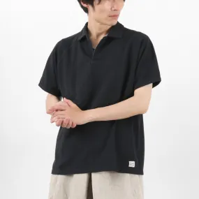 KEPANI / Seed Stitch Skipper Polo Shirt Simple Look