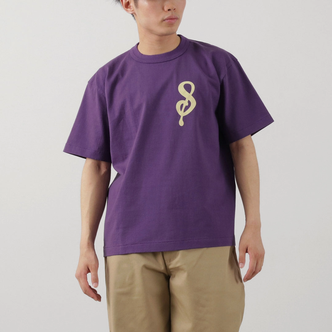 A.G.SPALDING??BROS / 14/Jersey Felt Letter Short Sleeve T-Shirt S Logo Daily Fashion