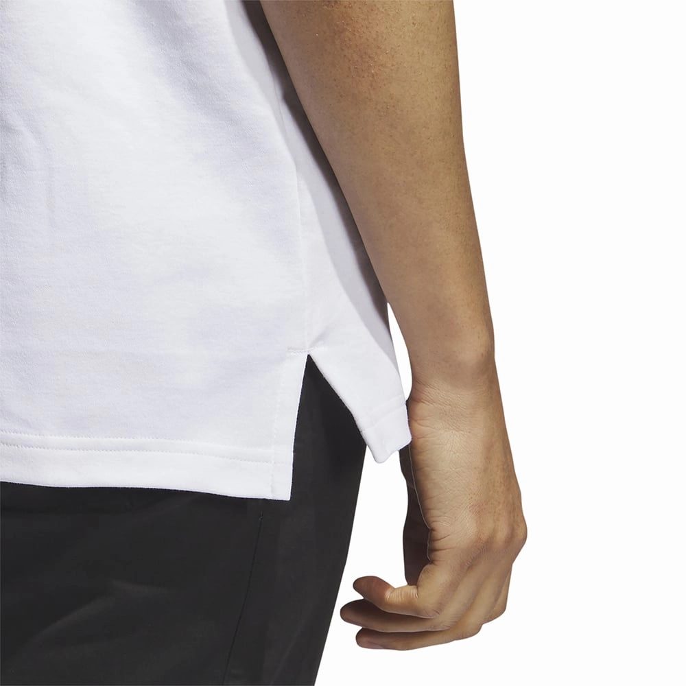 Modern Casual Men's masculinity adidas Go-To Henley Polo Shirt - White