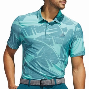 Adaptable adidas Vibes Print Polo Shirt - Acid Mint/Wild Teal