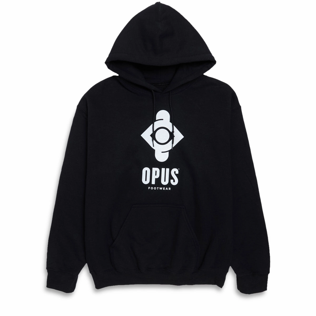Distressed Detailing Opus Icon Vert Hoodie - Black/White