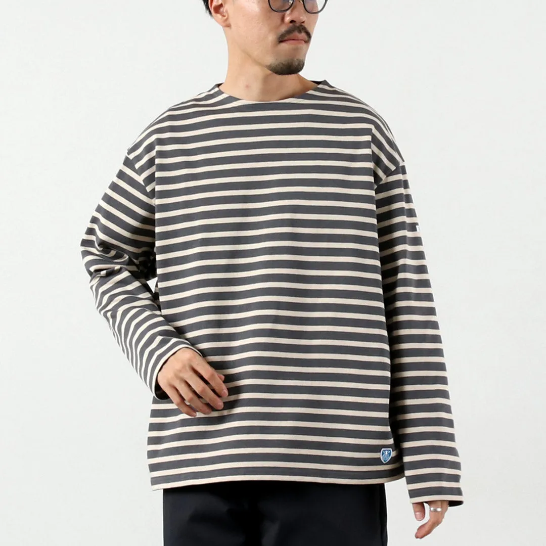 ORCIVAL / Striped Crew Neck Long Sleeve Pullover Cozy Layering Effortless Daywear