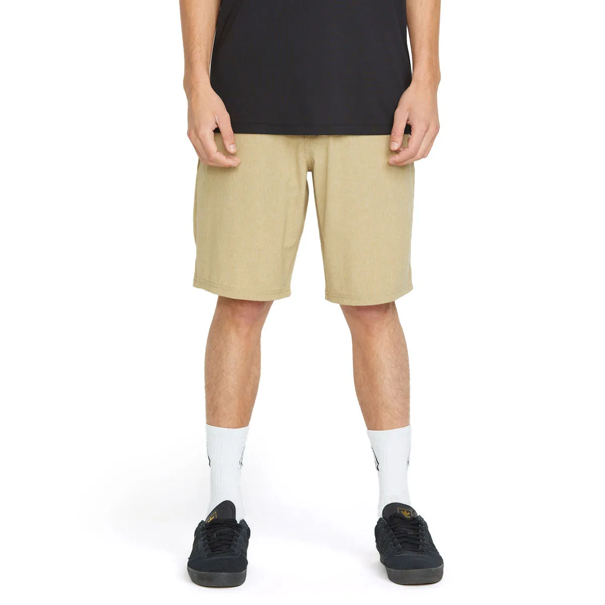 Double Layered Hem Simple Comfort Volcom Frickin Cross Shred Static 20 Shorts - Dark Khaki 2025
