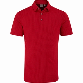 Water Based Ink Wedding Ping Hershel Polo Shirt - Rich Red Multi