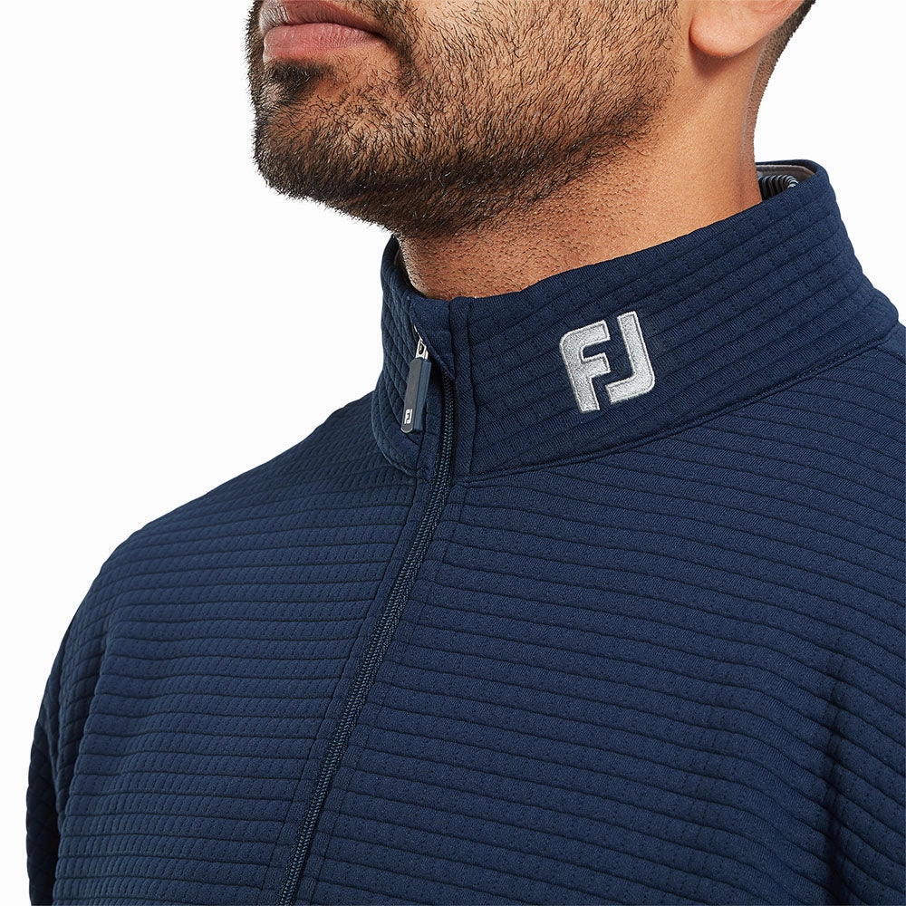 FootJoy Quilt Texture Chill-Out Pullover - Navy product rough ruggedness