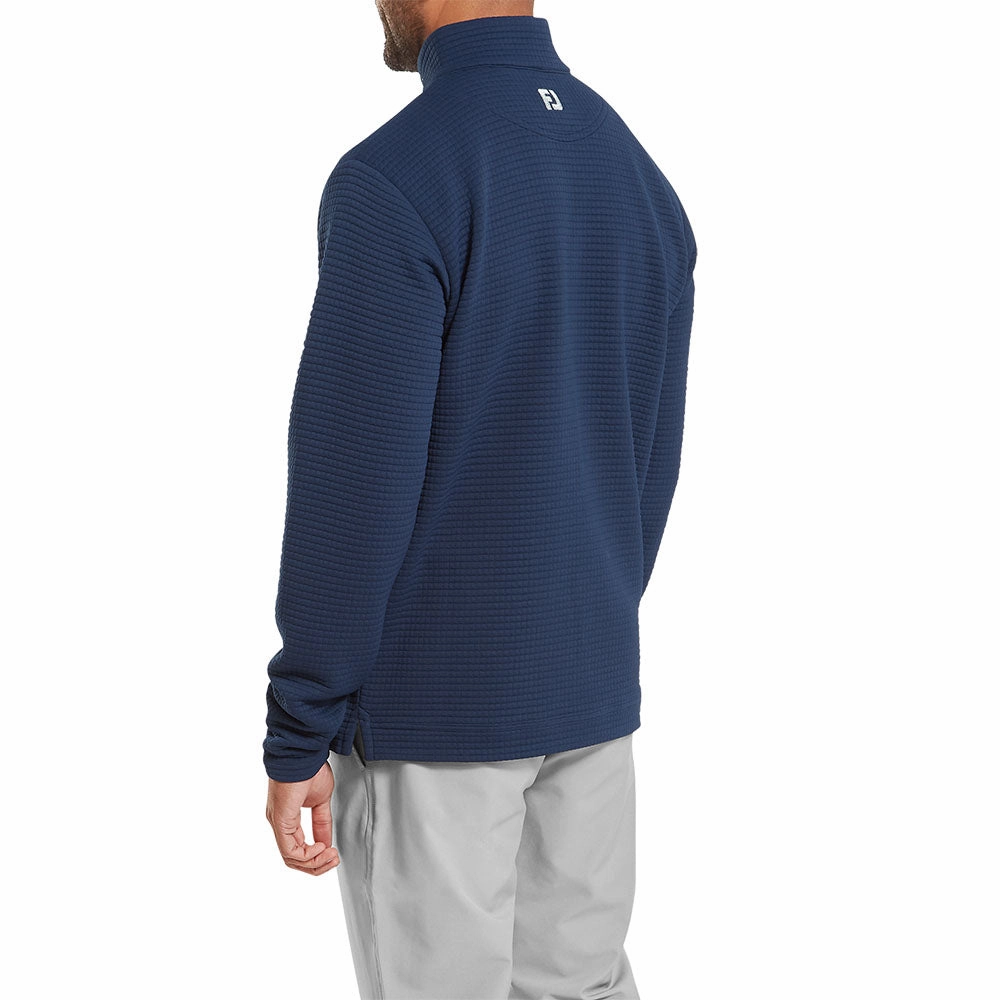 FootJoy Quilt Texture Chill-Out Pullover - Navy jersey
