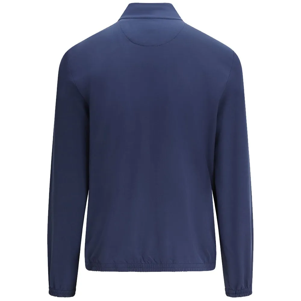 Original Penguin 1/4 Zip Colour Block Jacket - Black Iris Double Layered Collar