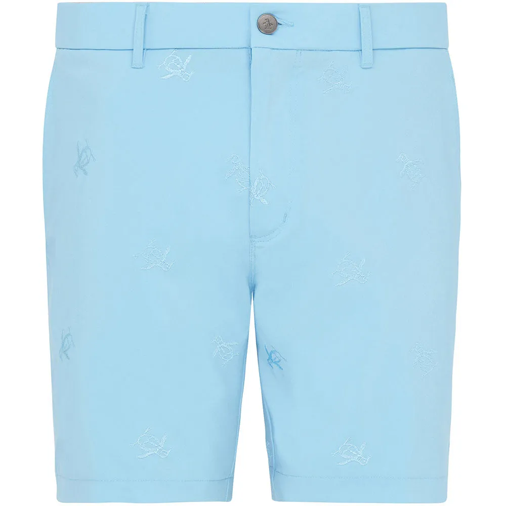 Everyday Comfort Original Penguin All-Over Pete Embroidery Shorts - Aquarius