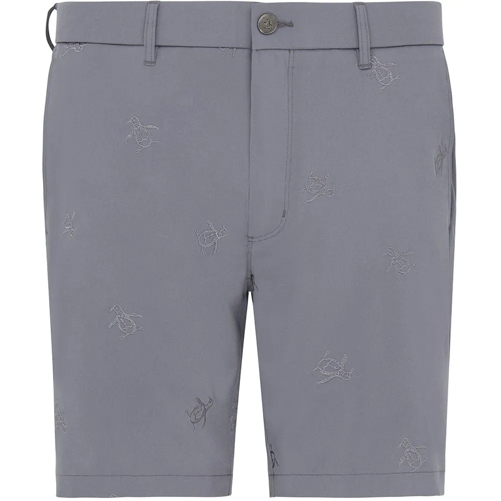 DIY project Playful Style Original Penguin All-Over Pete Embroidery Shorts - Quiet Shade