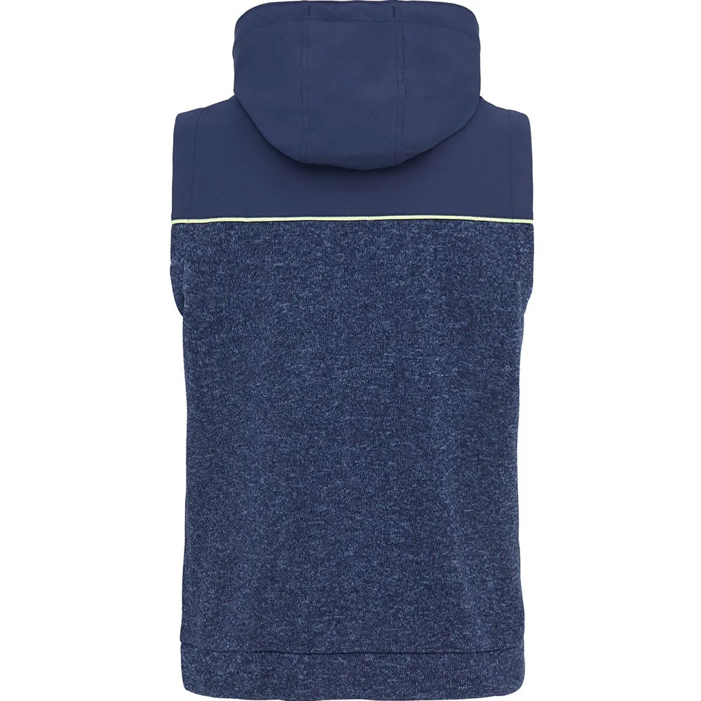 Travel Wear fashionable clothing Original Penguin Full Zip Heritage Mixed Media Hoodie Gilet - Black Iris Bijou Heather