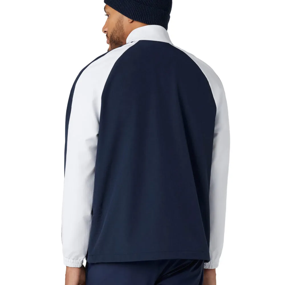 Original Penguin Harrington 1/4 Zip Wind Jacket - Black Iris Travel Comfort Warm Lining