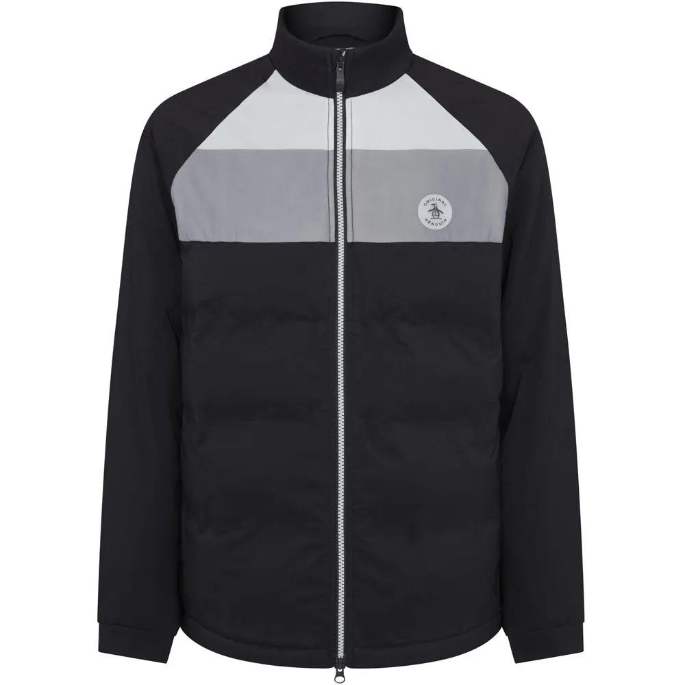 Original Penguin Insulated Full Zip Jacket - Caviar Winter Fashion Rubberized Trims