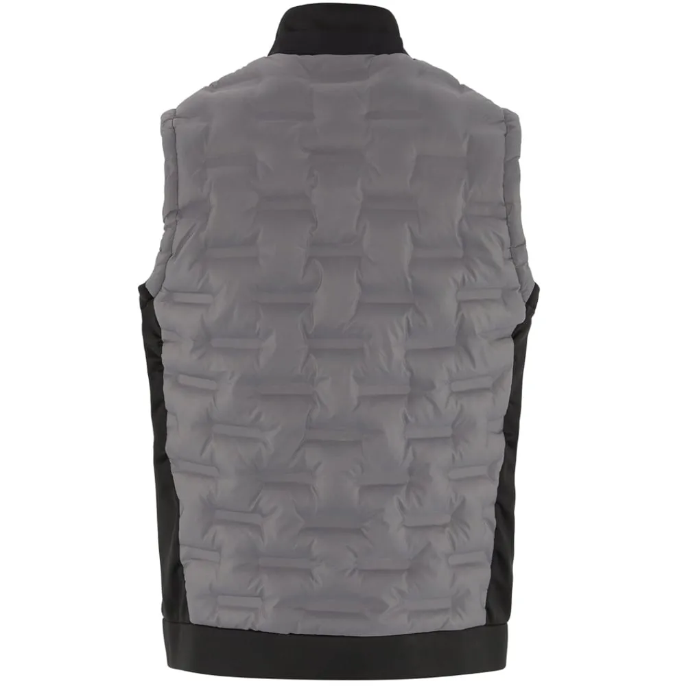 Original Penguin Insulated Mixed Media 80's Bomber Vest - Caviar Reflective Trims Fall