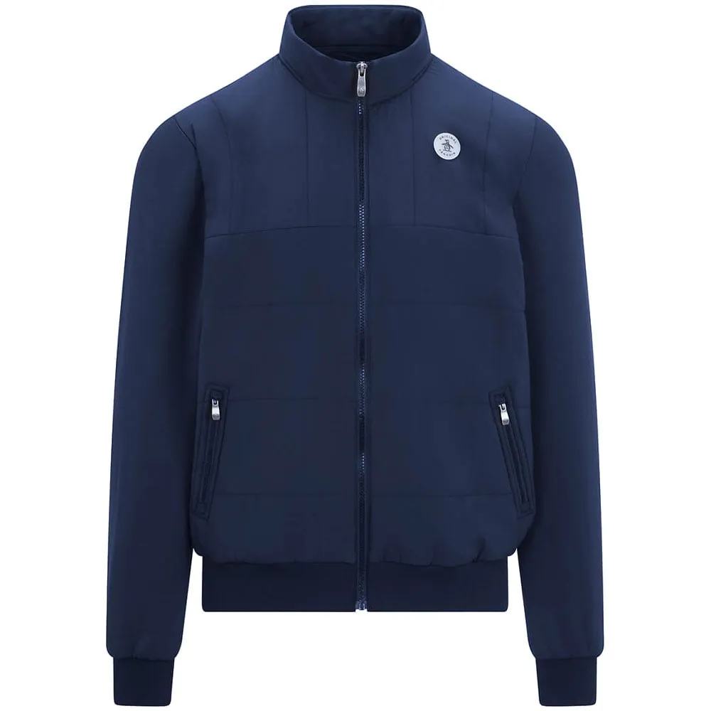 Original Penguin Insulated Mixed Media Jacket - Black Iris Thermal Core Technology