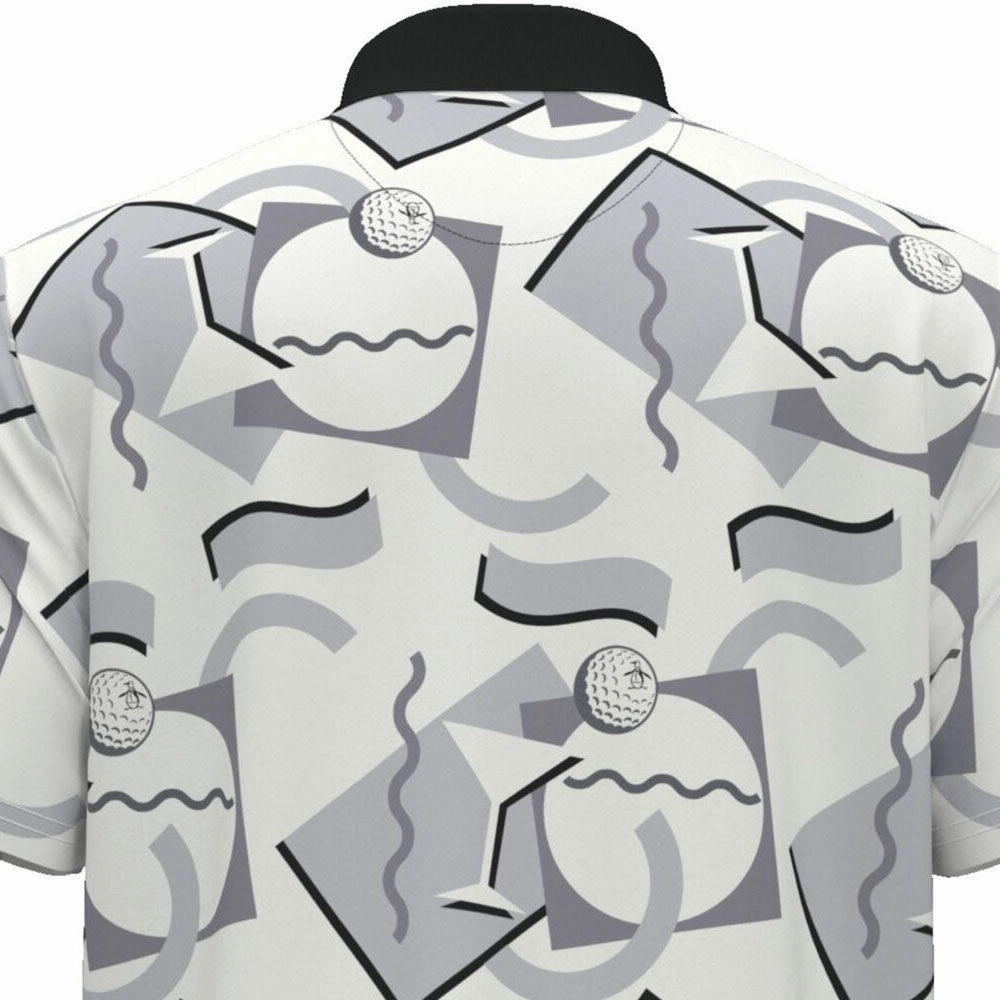 Original Penguin All Over Abstract Polo Shirt - Bright White Practical Design Eco Friendly Material